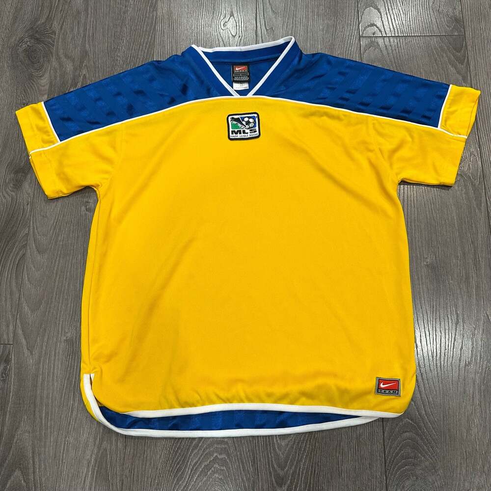 Vintage 90s Nike MLS Major League Soccer Jersey Youth Large 16-18